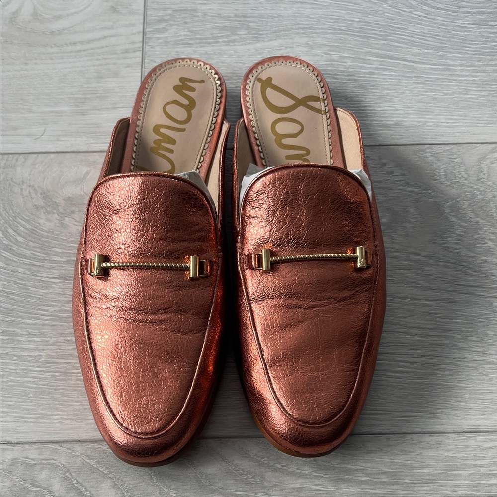 Sam Edelman Laurna Mules in Metallic Copper